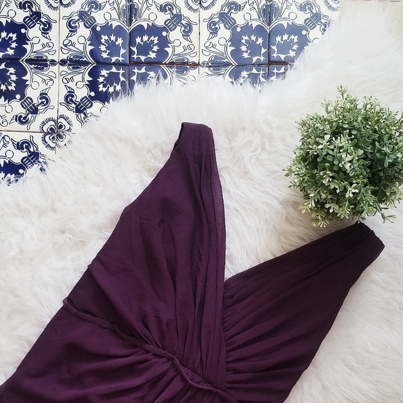 David's Bridal Dresses & Skirts - DAVID'S BRIDAL long chiffon plum/purple dress